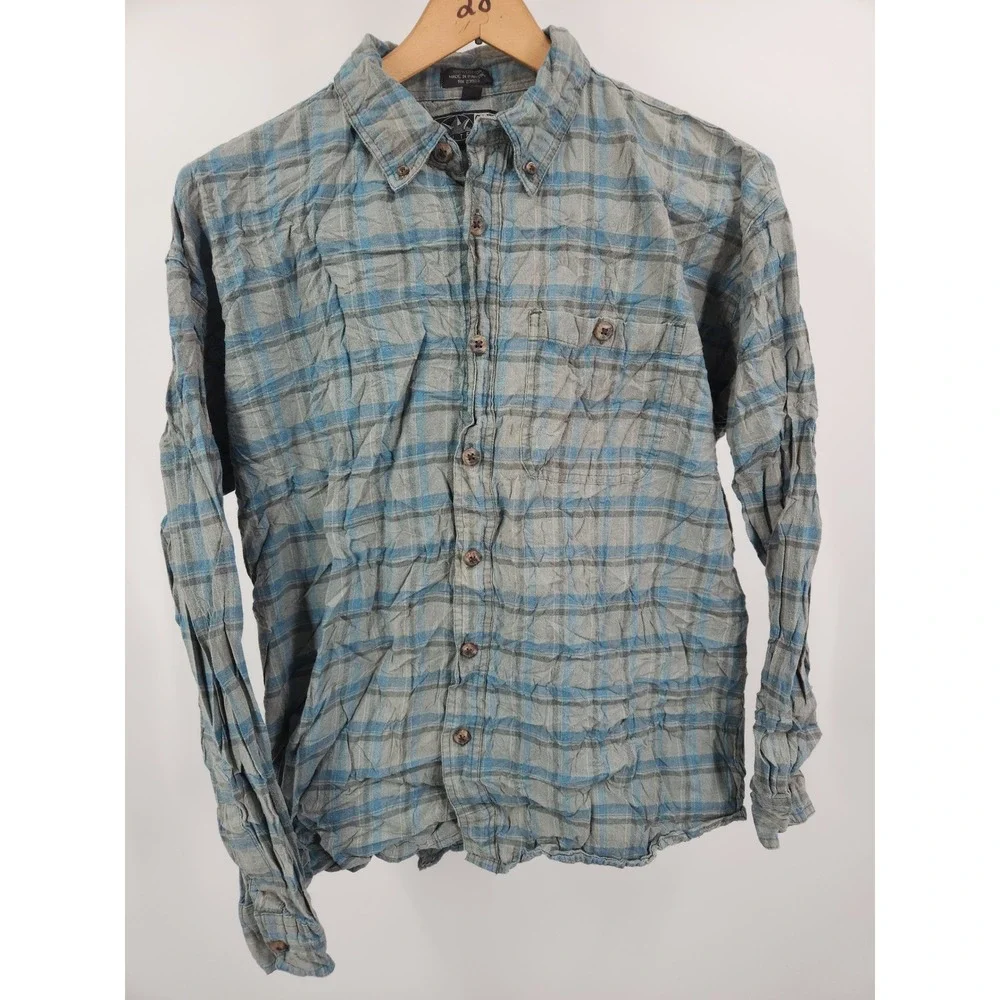 Canyon Outfitters Mens Plaid Long Sleeve Button Up Shirt Cotton Casual XL - Picture 3 of 6